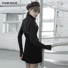 OPQ-848 Punk straps small A shape dress