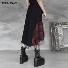 OPQ-634BQF Darkness medium-length irregular skirt