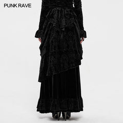 WQ-486BQF Victoria Gorgeous Court Long Skirt?-??Punk Rave Clothing