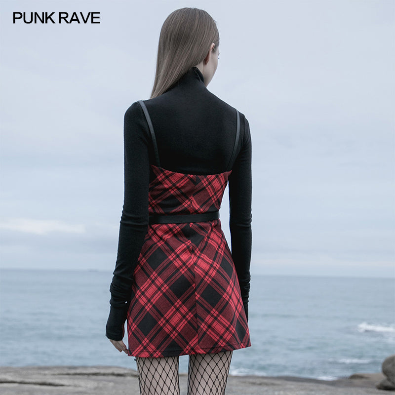 OPQ-848 Punk straps small A shape dress