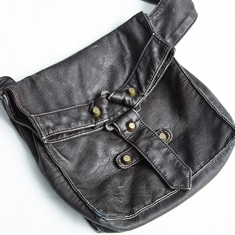 S-171 Harness Bag Faux Leather Gothic Victorian Single Pocket Vest?-??Punk Rave Clothing