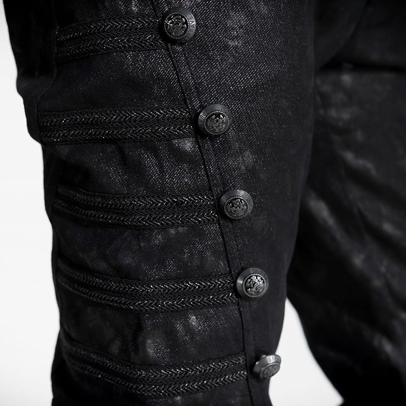 Top Sale Rivet Side Decorated K-136 Push Up Jean Punk Pants for men?-??Punk Rave Clothing