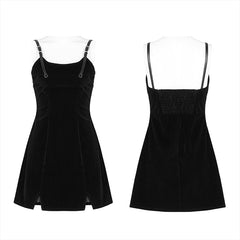 OPQ-848 Punk straps small A shape dress