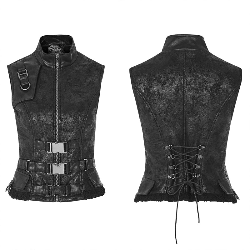 WY-1223MJF Punk Crack Vest -  Punk Rave Clothing