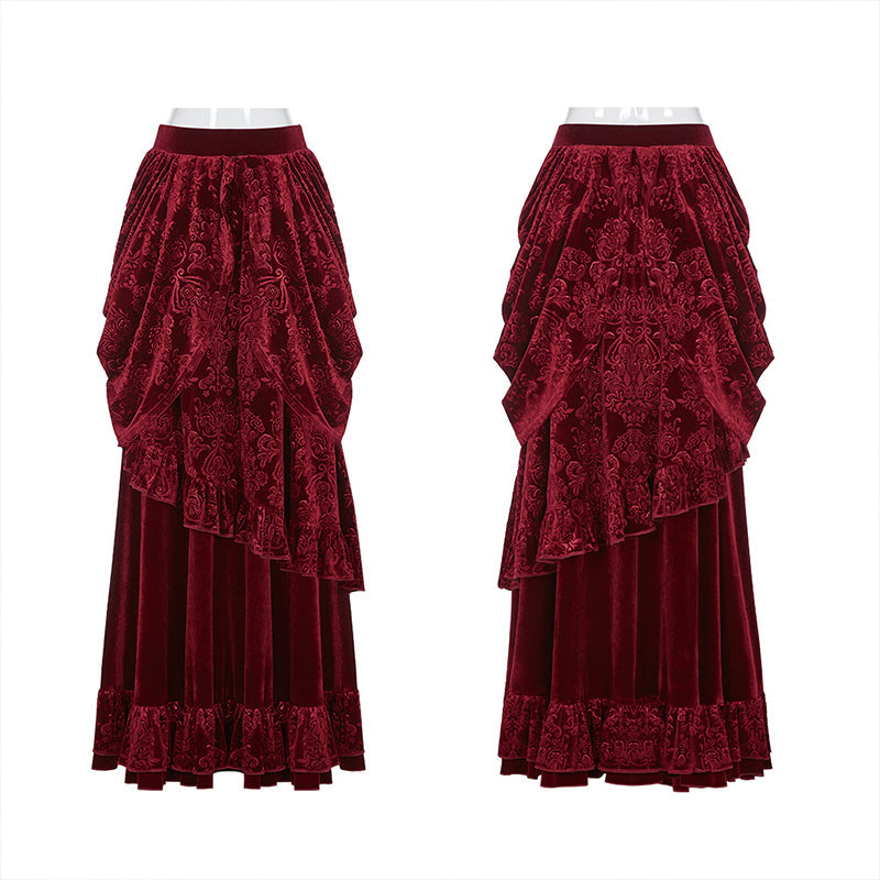 WQ-486BQF Victoria Gorgeous Court Long Skirt?-??Punk Rave Clothing