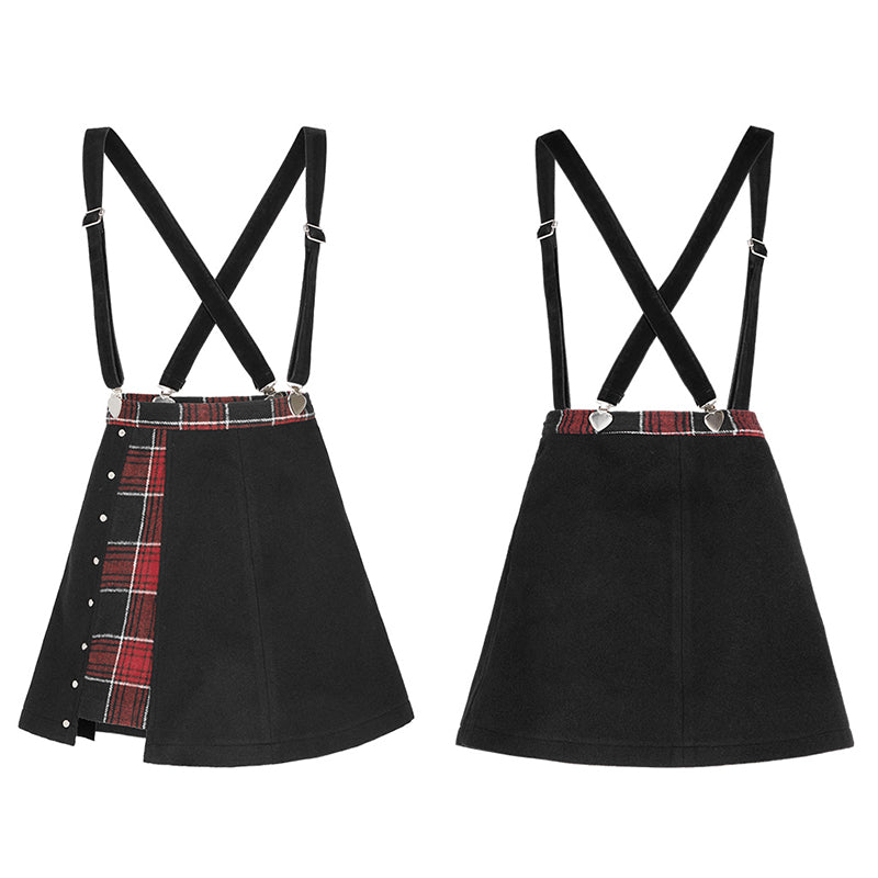 OPQ-476BQF Plaid joint over skirt