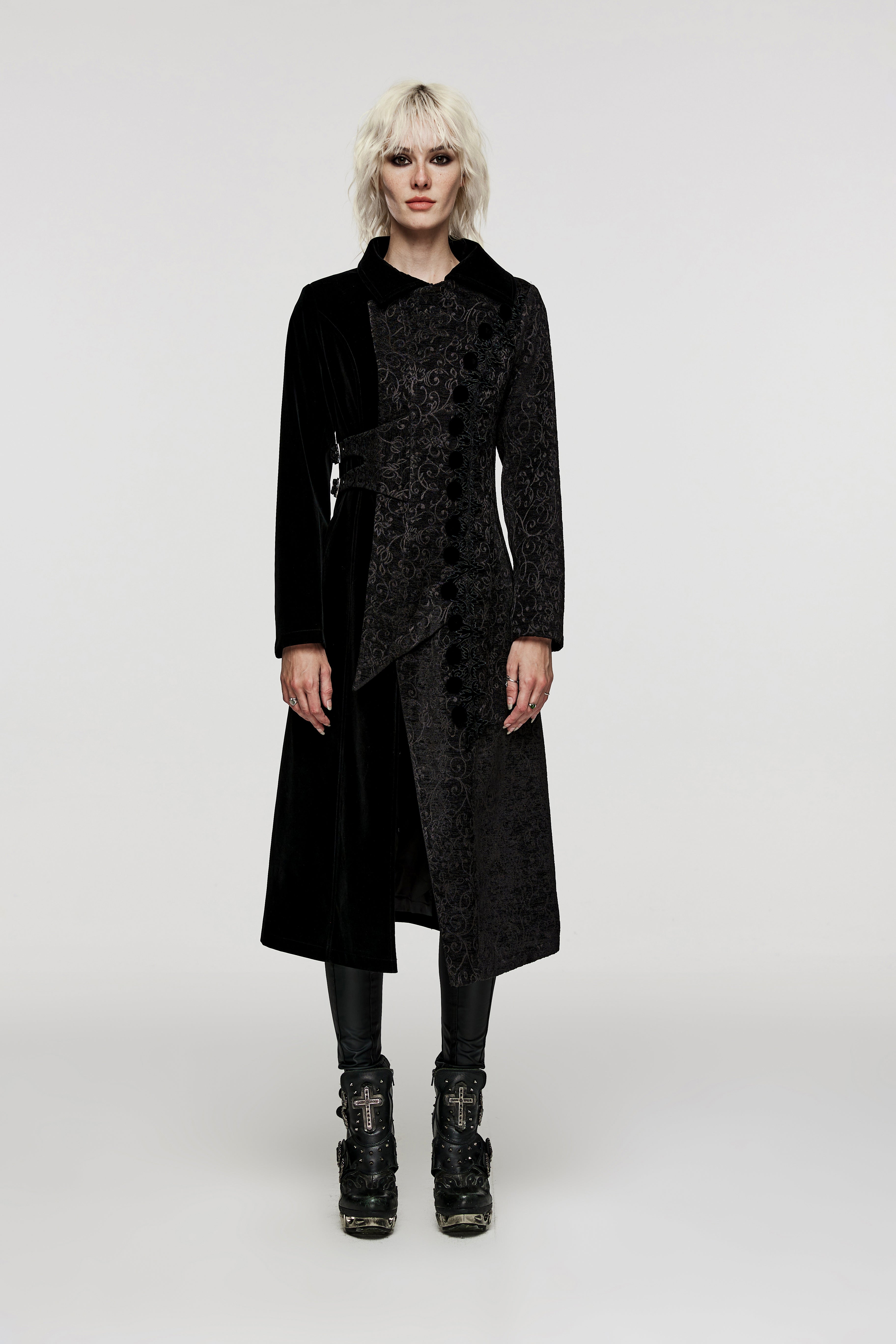 WY-1530XCF Goth Double Splicing Coat