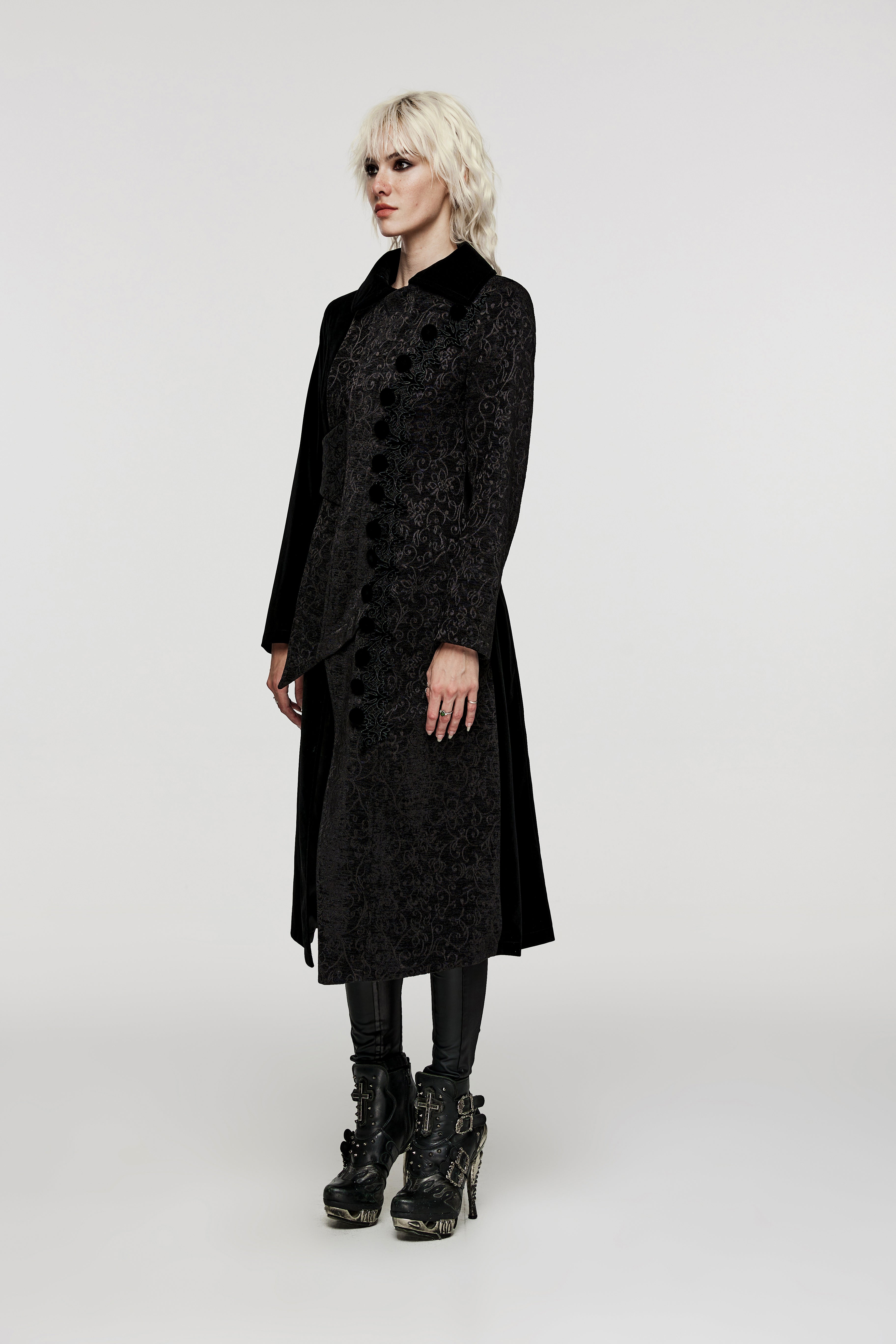 WY-1530XCF Goth Double Splicing Coat