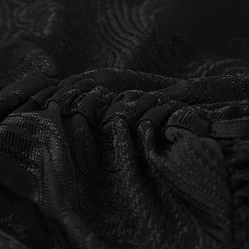 T-401 Hollow Out Strapless Deep Hemp Gothic T-shirts With V-neck?-??Punk Rave Clothing