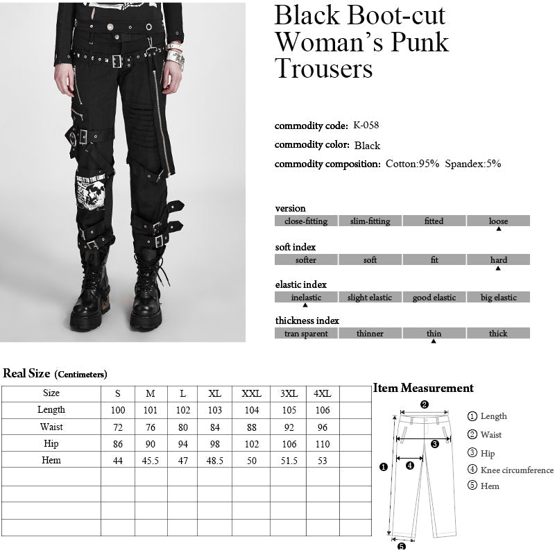 K-058 New Pattern Gentelman Loose Funky Tactical Leisure Punk Pants