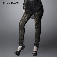 K-165 Newest Lady Leopard Print Punk Pants