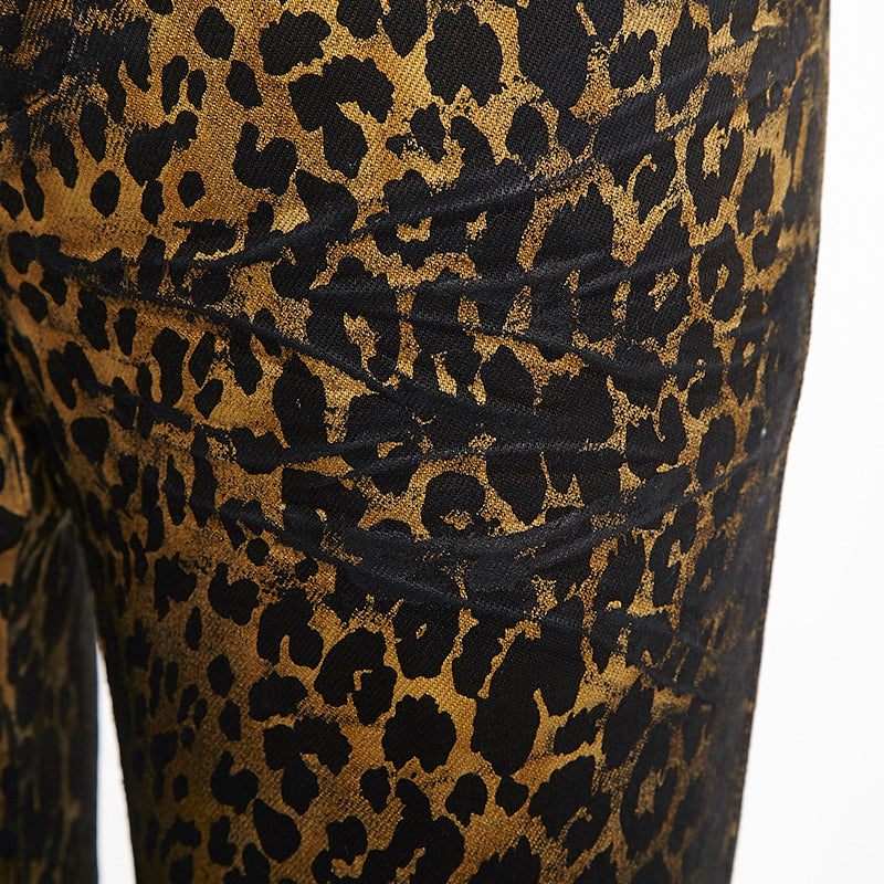 K-165 Newest Lady Leopard Print Punk Pants