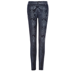 For Women K-166 Fashion black Ladies Punk Pants