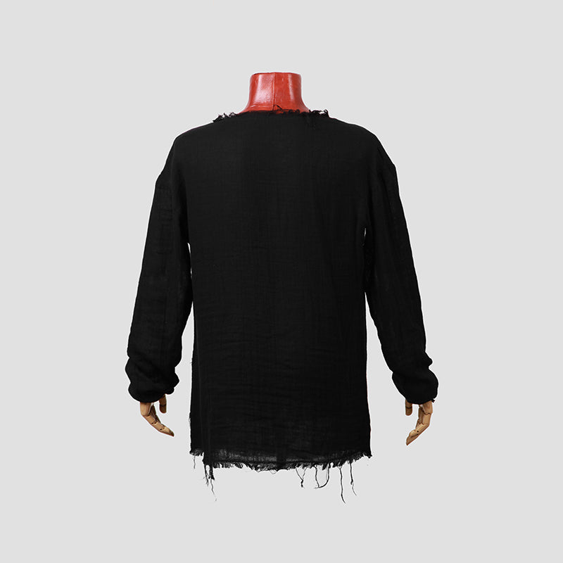 Y-492 Upper Outer Garment/black Punk T-shirts For Men?-??Punk Rave Clothing