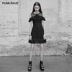 OPQ-336LQF Punk Rave Mesh stitching chiffon short dress