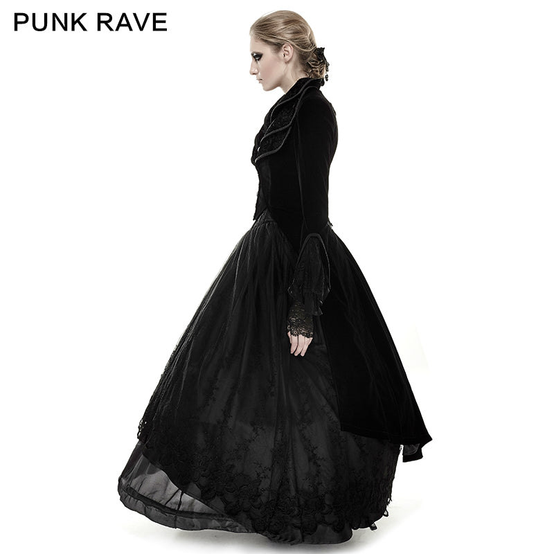 Y-658 Mystery Women Jacket Elegant Gothic Coat With Lace