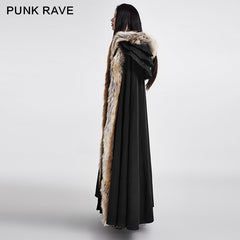 Y-673 Long Cloak Gothic Trench Coats With Excellent Wool Collar