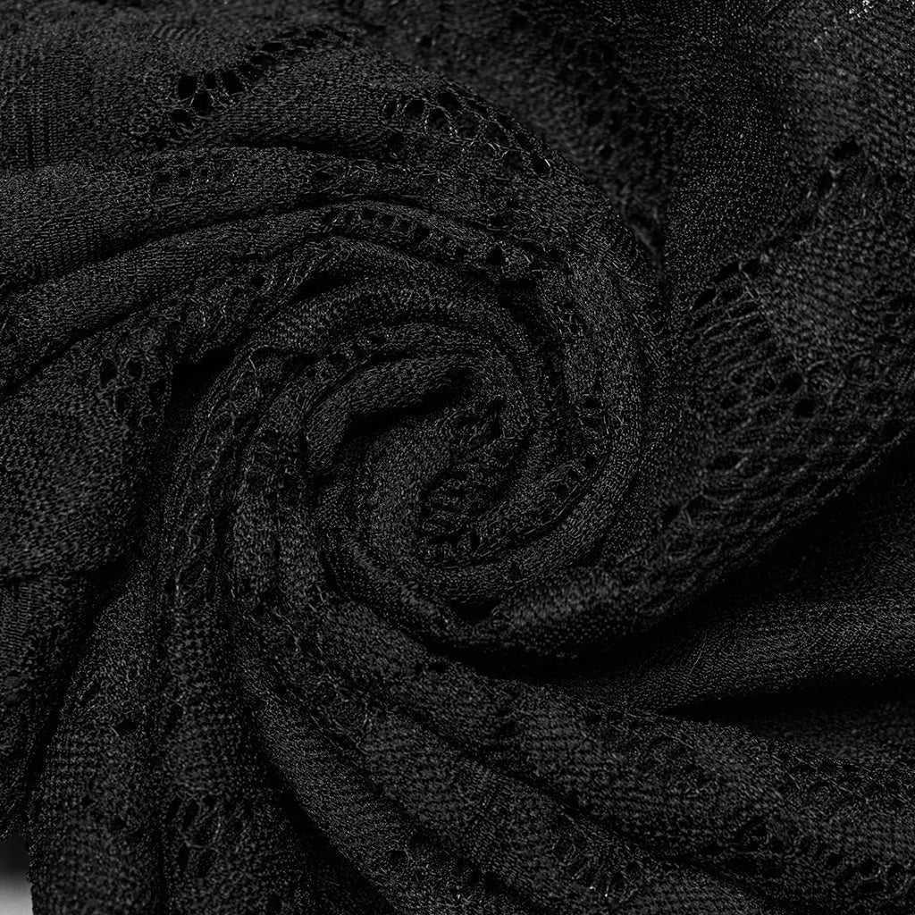 WK-610XCF Elegant Lace Flare Gothic Pants with Fringe Detailing?-??Punk Rave Clothing