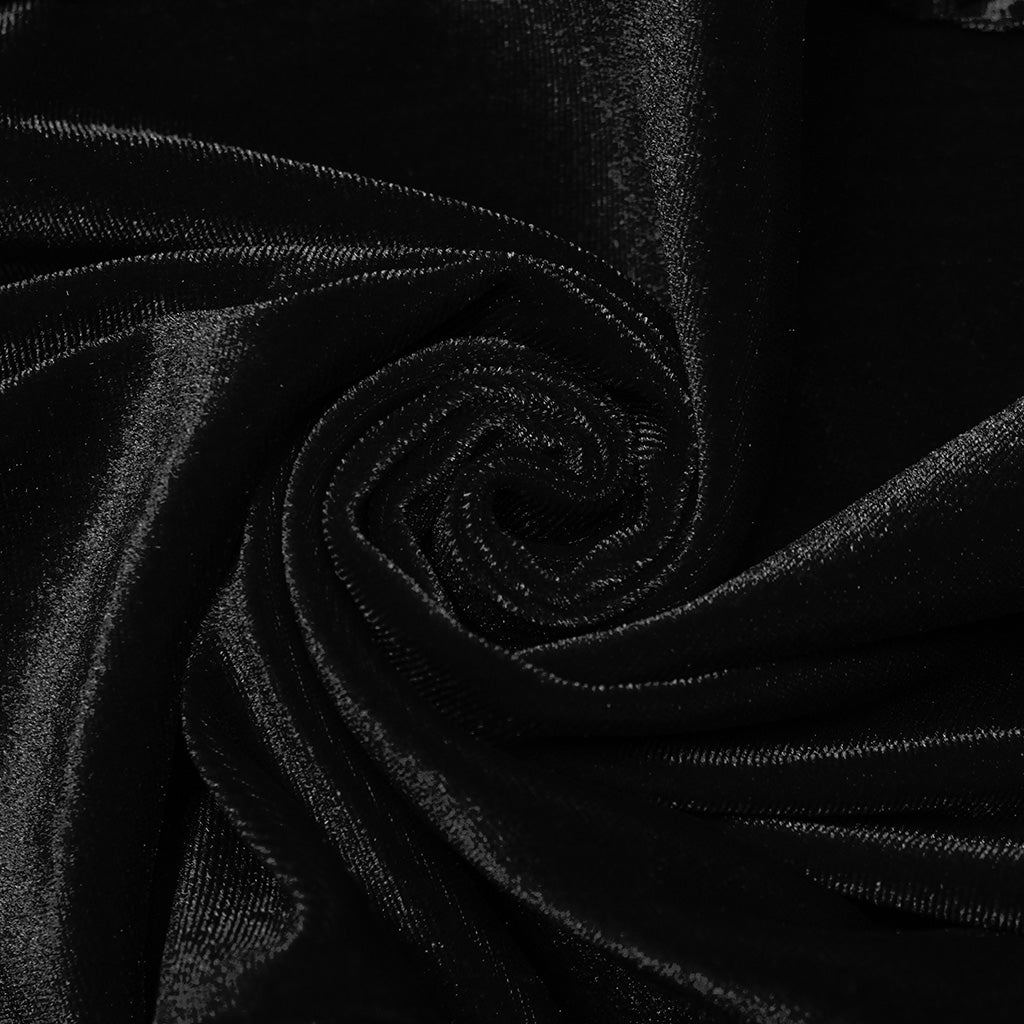 DK-640XCF Velvet Flared Gothic Pants With Embroidered Side Panels?-??Punk Rave Clothing