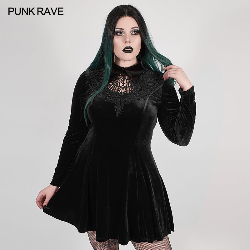 DQ-509LQF Goth dark night vines dress