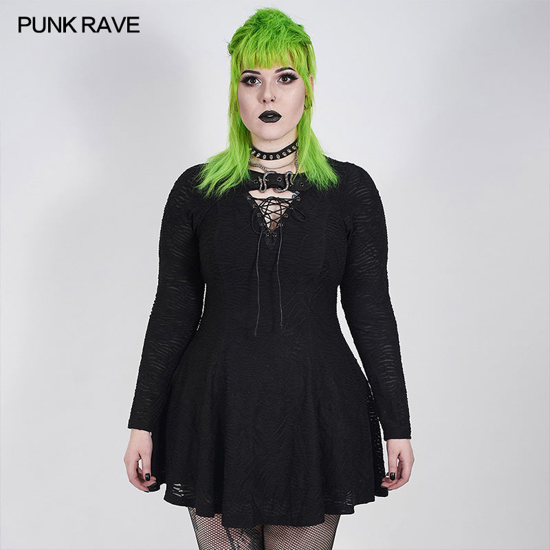 DQ-526LQF PUNK Mystery Long Sleeve Dress