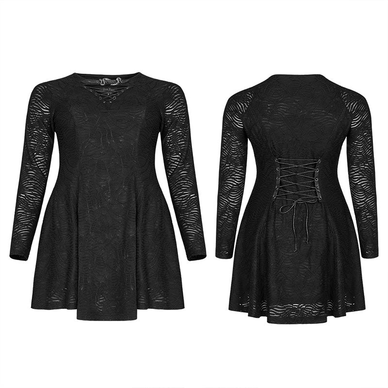 DQ-526LQF PUNK Mystery Long Sleeve Dress