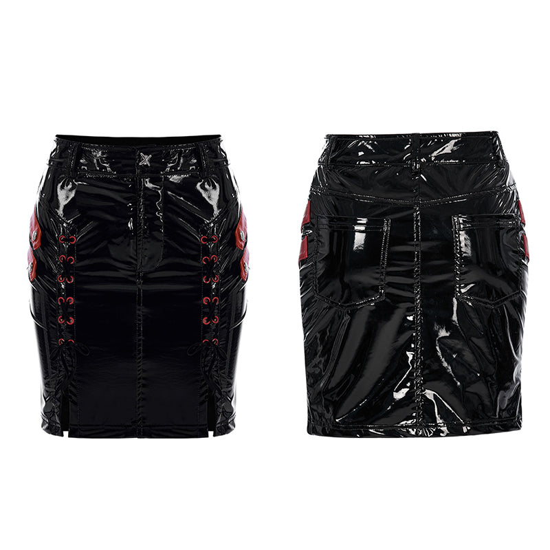 DQ-578BQF Punk sexy PU skirt