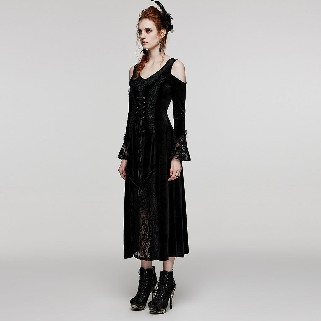 DQ-664LQF Goth sexy lace dress