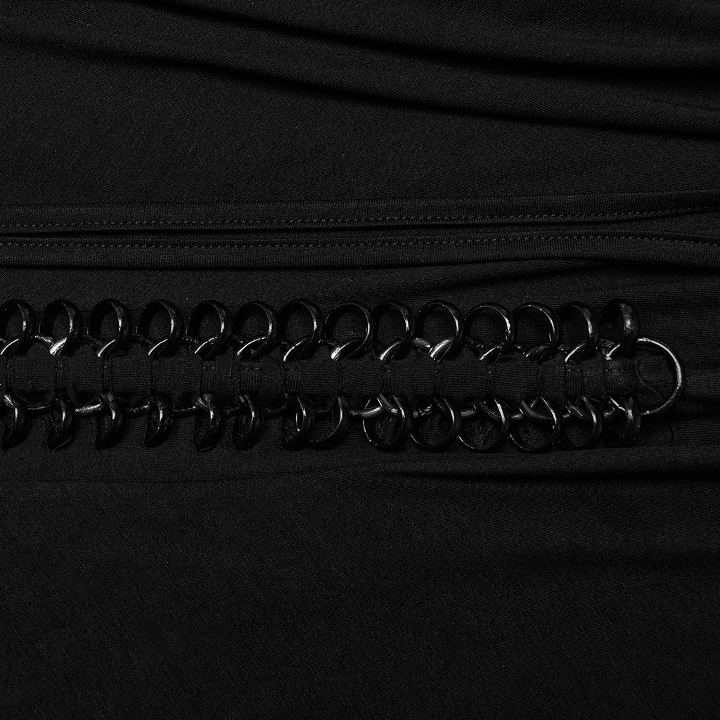 DQ-702BQF Elegant High-Waist Gothic Skirt with Lace and Corset Detailing?-??Punk Rave Clothing