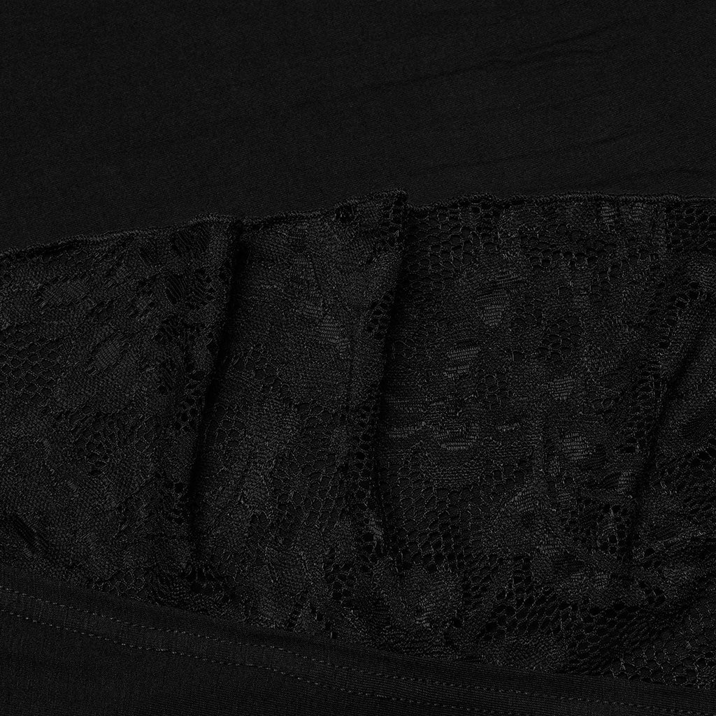 DQ-702BQF Elegant High-Waist Gothic Skirt with Lace and Corset Detailing?-??Punk Rave Clothing