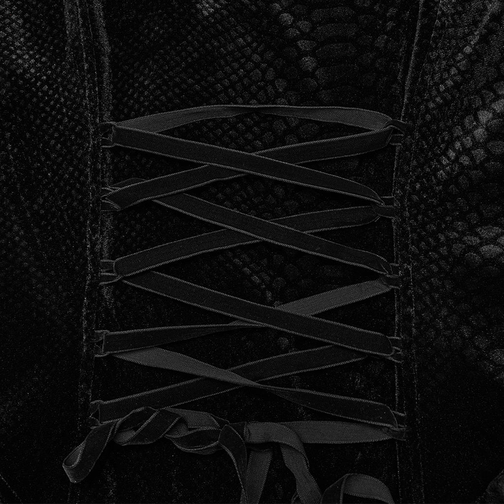 DQ-722LQF Elegant Black Gothic Lace Long-Sleeve Dress?-??Punk Rave Clothing