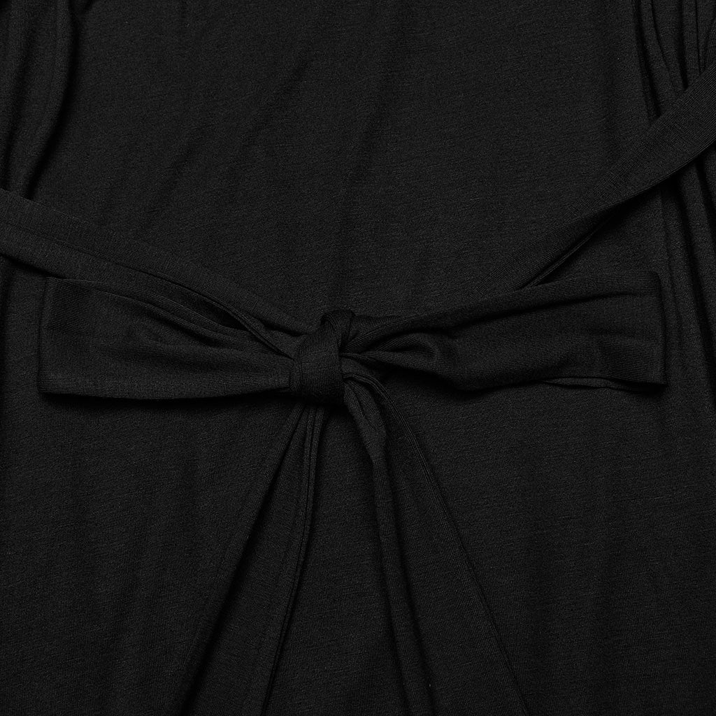 DQ-724LQF Gothic Lace V-Neck Batwing Sleeve Long Black Dress?-??Punk Rave Clothing