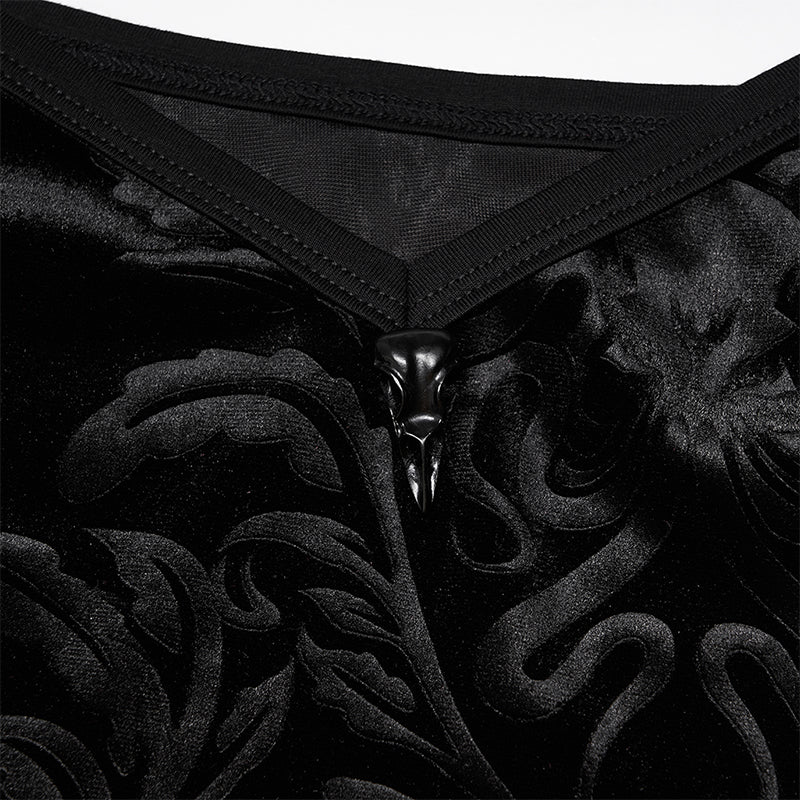 DT-732DDF Goth Velvet Octopus Print Sling