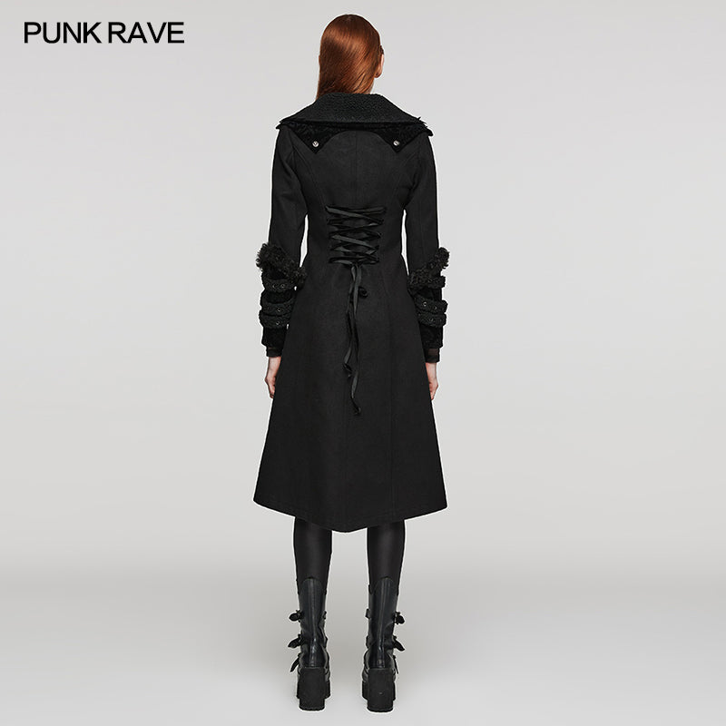 DY-1528ECF Goth plush-strips coat