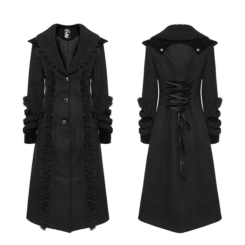 DY-1528ECF Goth plush-strips coat