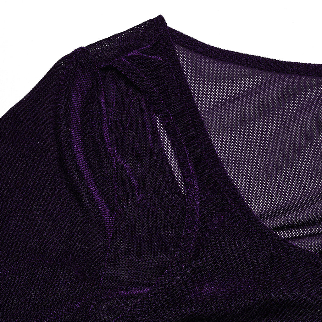 DY-1624XDF Gothic Elegance Layered Long Sleeve Mesh Shirt?-??Punk Rave Clothing