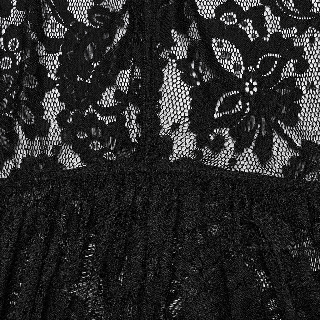 DY-1629DPF Gothic Lace Hooded Cloak Drape Sleeve Coat?-??Punk Rave Clothing