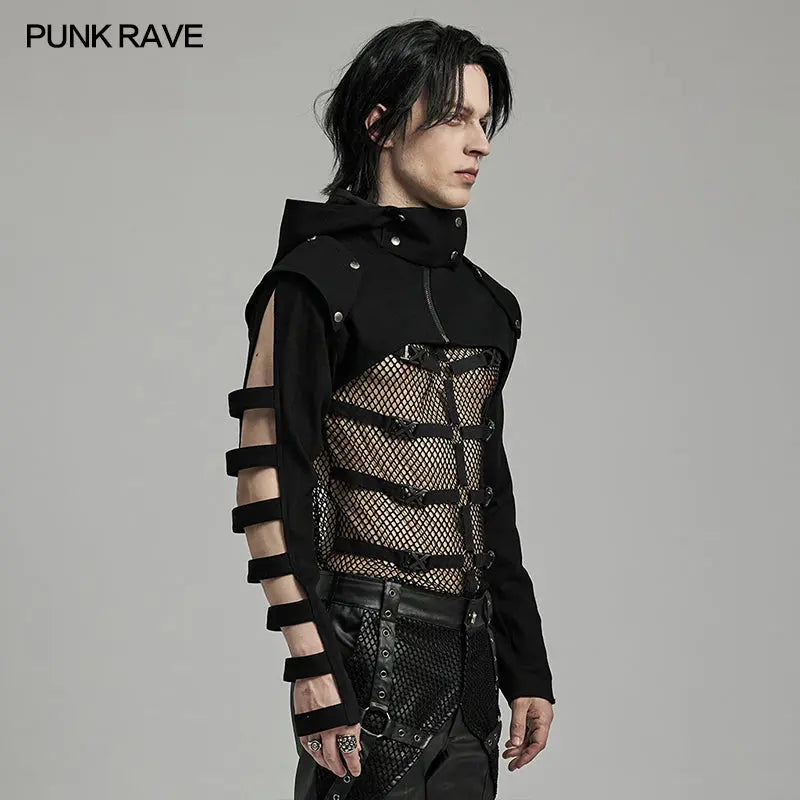 Stand Up Collar Darkness WY-1596XDM Mens Short Punk Jacket?-??Punk Rave Clothing