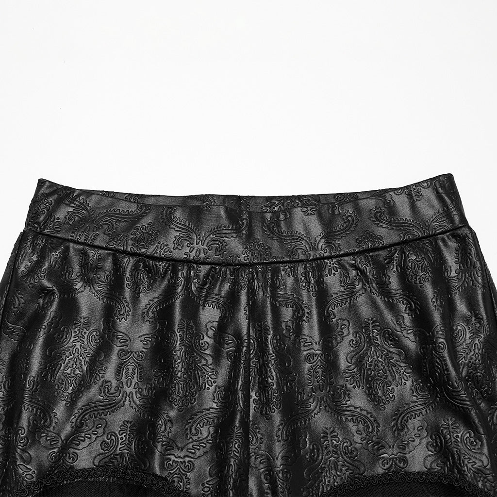 OK-711DDF Gothic Pants Lace Panel Cutout High Waist Leggings