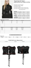 OPS-170DQF Black Leather Lace-Up Punk Corset Waist Cincher Bustier Top Sleek Black Punk Corset Shiny PVC Lace Up Design