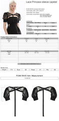OPS-265QTF Gothic Lace Dress Cuffed Balloon Sleeves Crisscross Back Tie