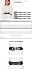 OPS-268BDF Edgy Black Double Buckle Punk Accessories Belt Fashion Statement