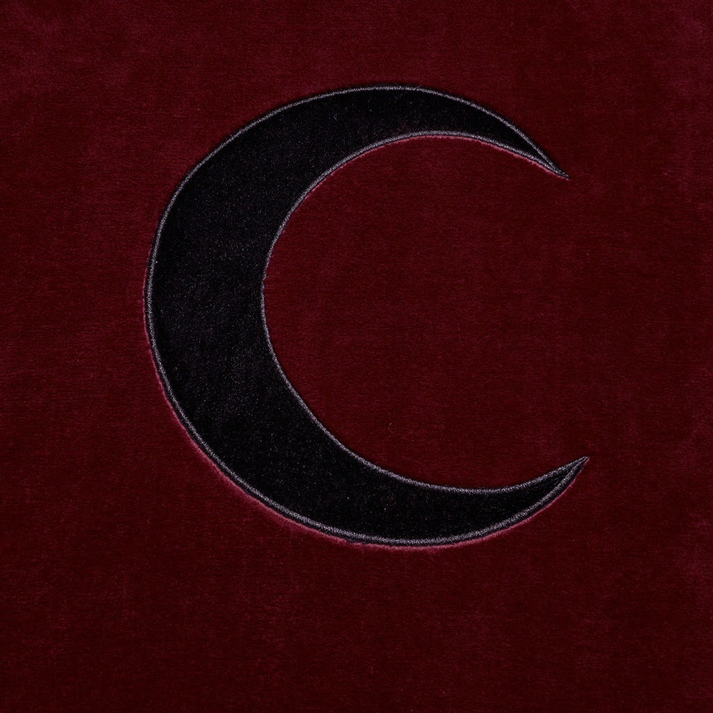 OPY-341DPF Dark Velvet Embroidered Cloak Jacket With Moon Design
