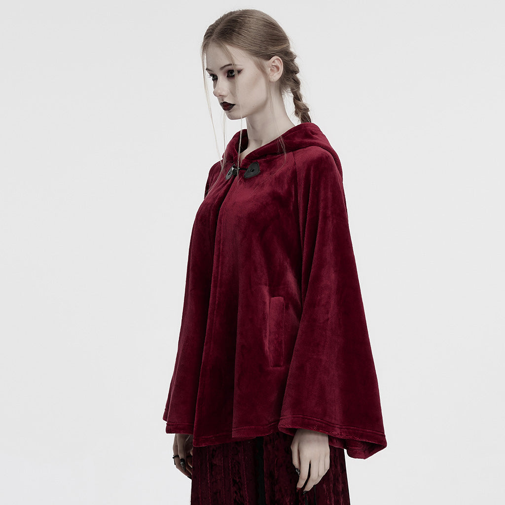 OPY-341DPF Dark Velvet Embroidered Cloak Jacket With Moon Design