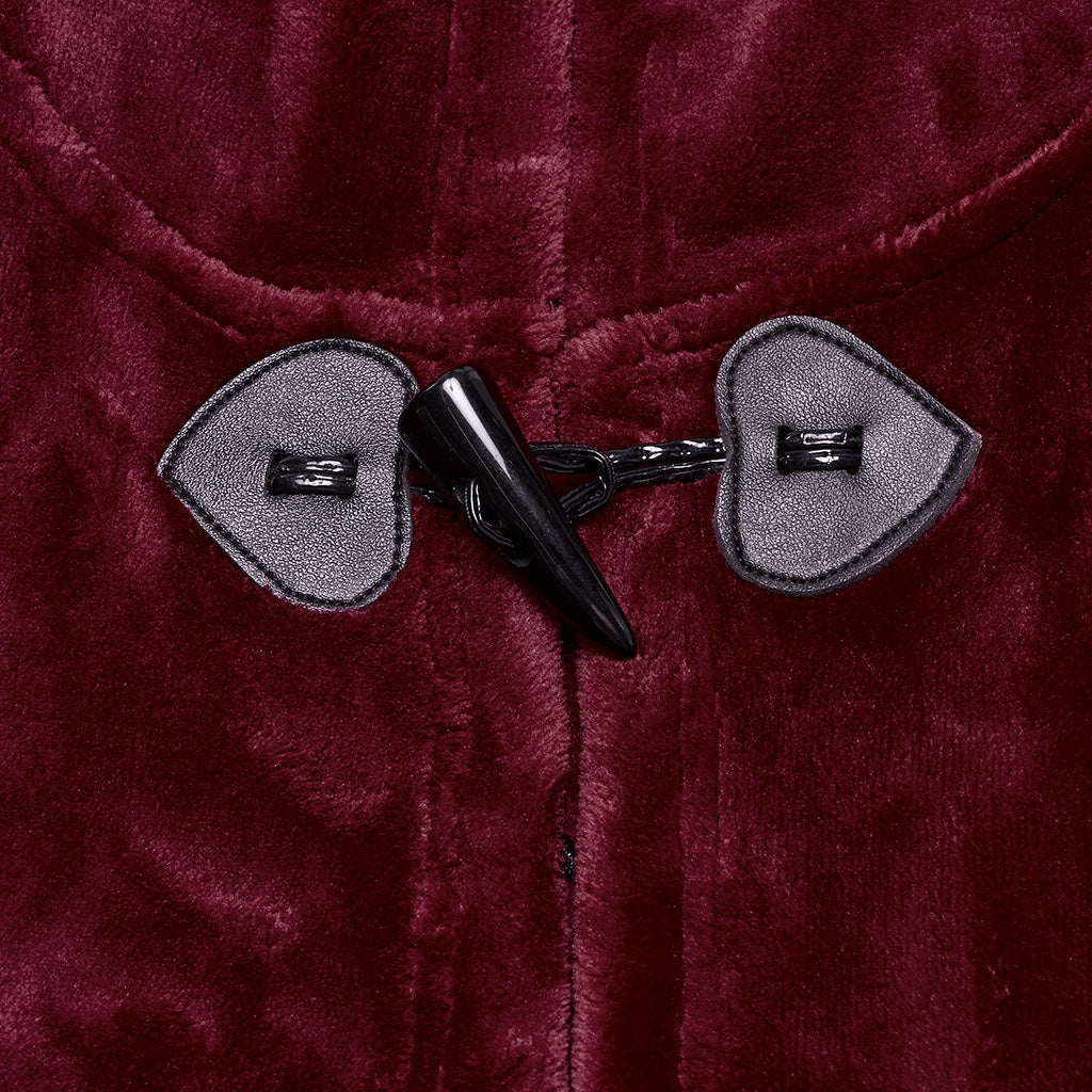 OPY-341DPF Dark Velvet Embroidered Cloak Jacket With Moon Design