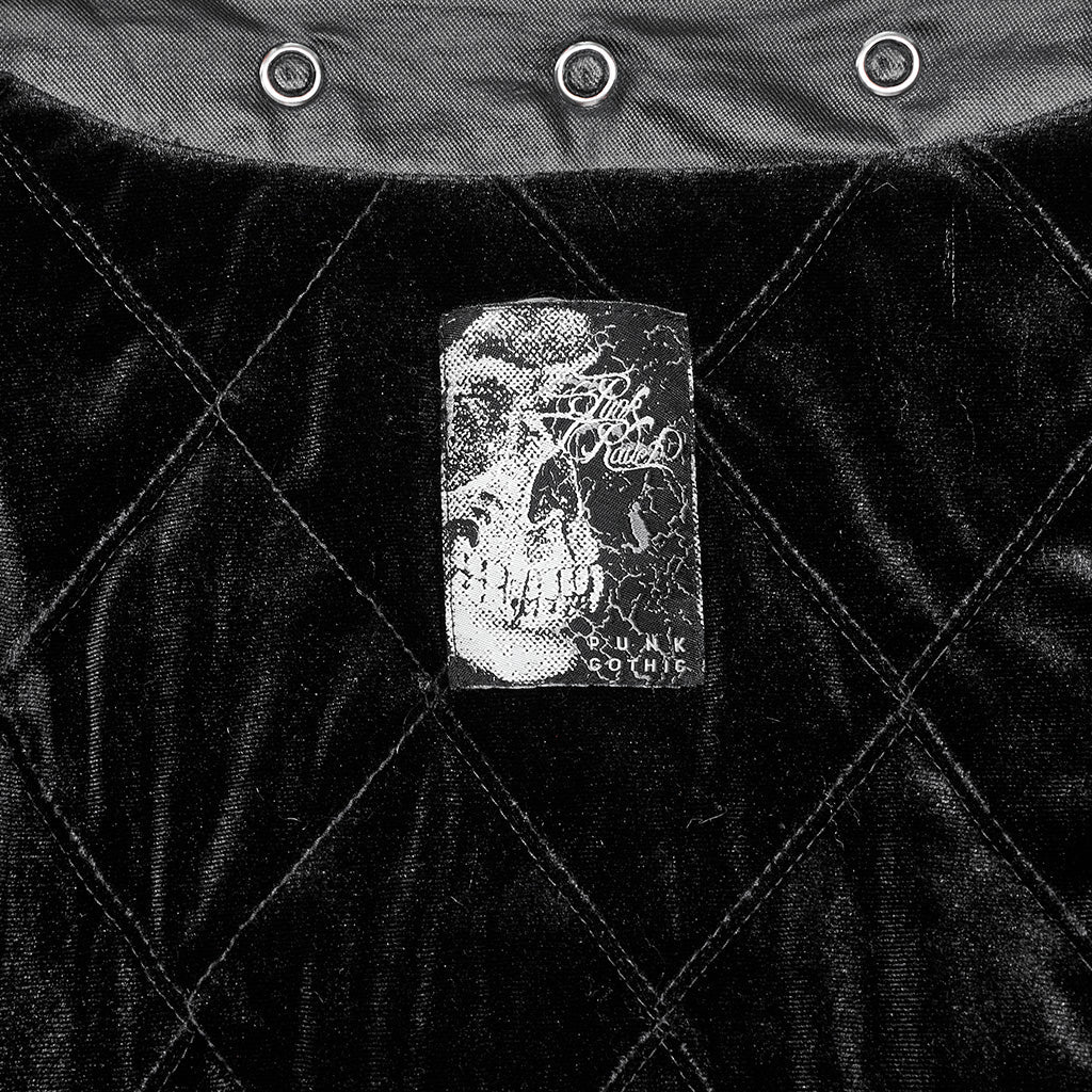 OPY-714XCF Reversible Hooded Gothic Coat Double-Sided Velvet Belted Design?-??Punk Rave Clothing