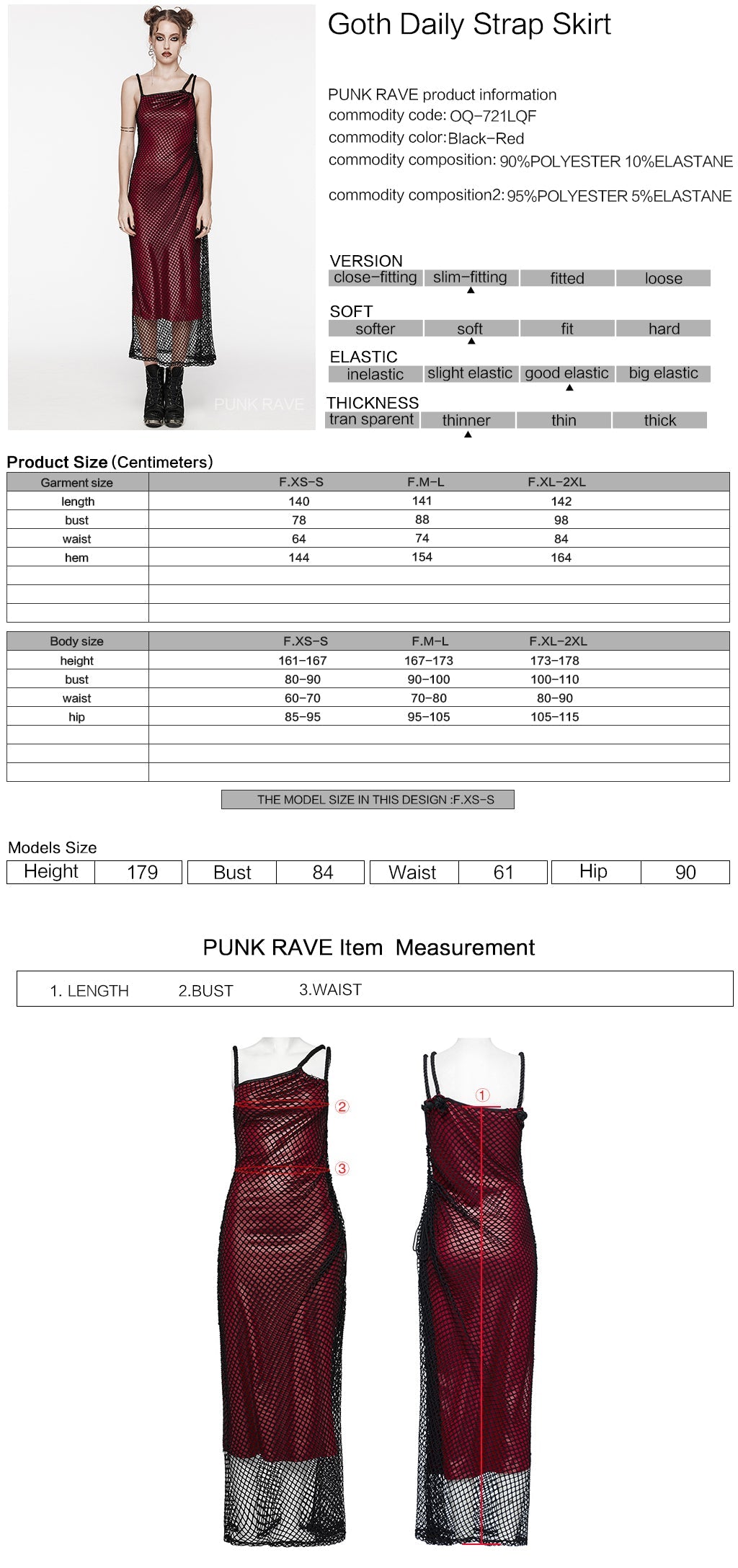 OQ-721LQF Gothic Dress Fishnet Overlay Asymmetric Shoulder Elegant Red Maxi