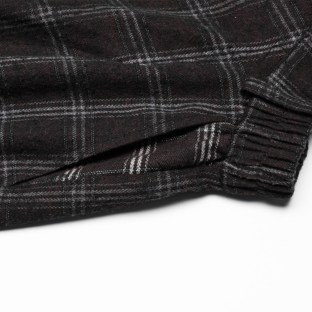 OQ-785BQF Gothic Plaid Asymmetrical Punk Skirt with Zipper Detail