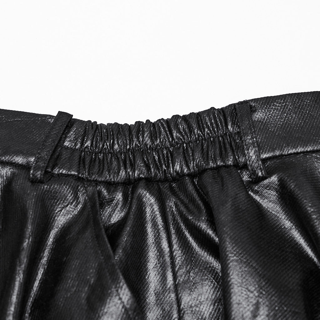 OQ-785BQF Gothic Plaid Asymmetrical Punk Skirt with Zipper Detail
