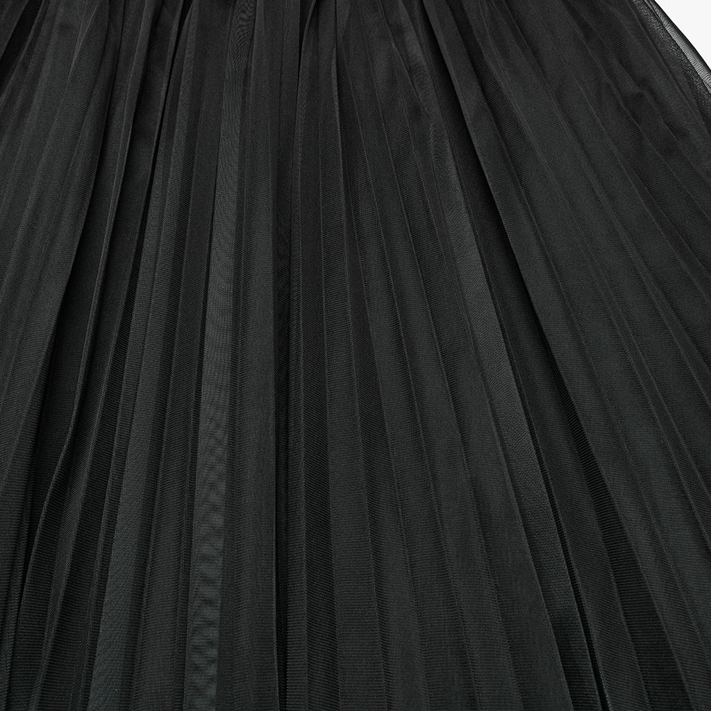 OQ-793BQF Elegant Gothic Skirt with Gradient Sheer Mesh Overlay